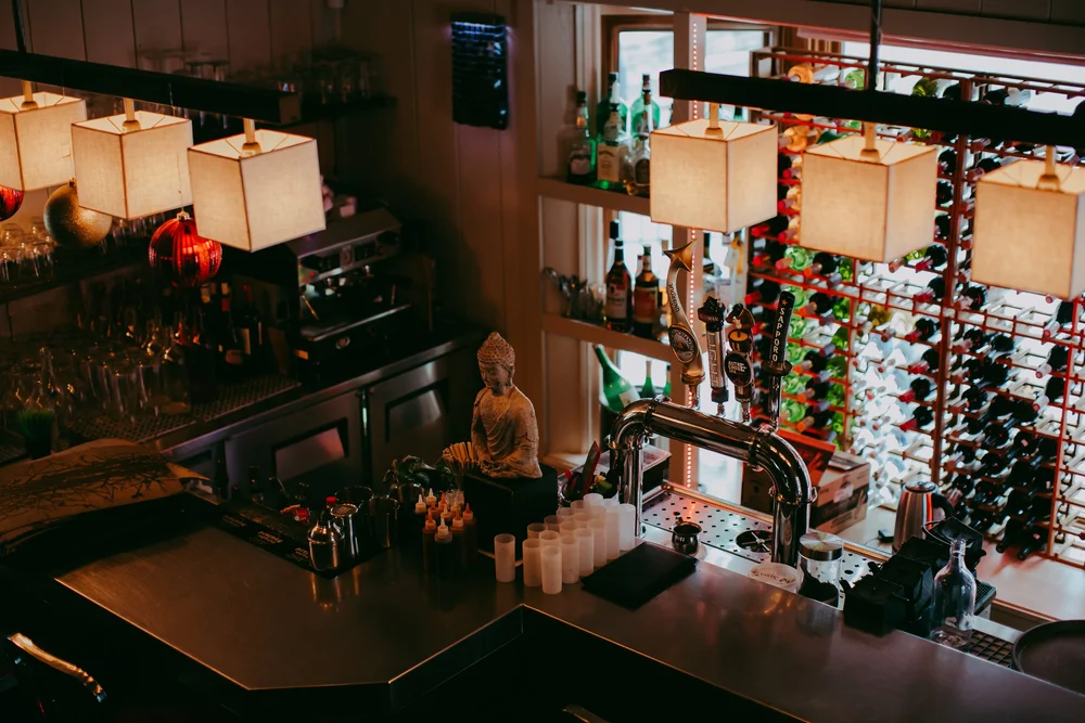 Bar et ambiance du restaurant O Wok au pied des pistes Mont-Tremblant